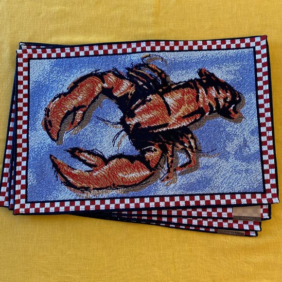 Park B. Smith Other - SOLD Park B. Smith 19 1/2" x 12 1/2" Lobster Tapestry Placemats NWT Set of 4